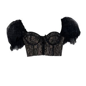 House of CB - Susana Lace Corset Top in Black